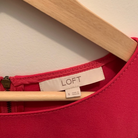 Hot Pink Sleeveless Loft Dress - Picture 3 of 4